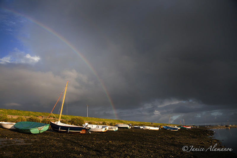 L587614 Rainbow over the Boats