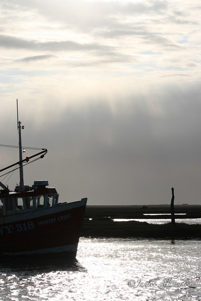LB53 Fishing Boat and Silver Sky